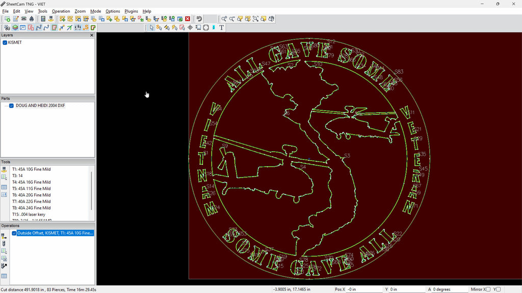 Vietnam Some Gave All Memorial vector paths in design software (photo 7)