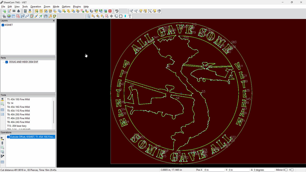 Vietnam Some Gave All Memorial vector paths in design software (photo 7)