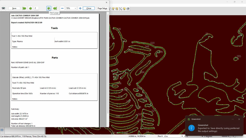 Skeleton Cowboy Barbed Wire Sign vector paths in design software (photo 9)