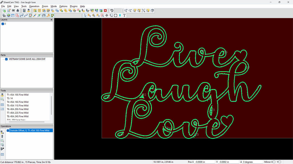 Live Laugh Love Script Sign vector paths in design software (photo 4)
