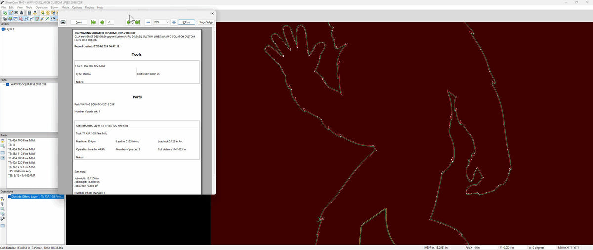Waving Sasquatch Name Sign vector paths in design software (photo 6)