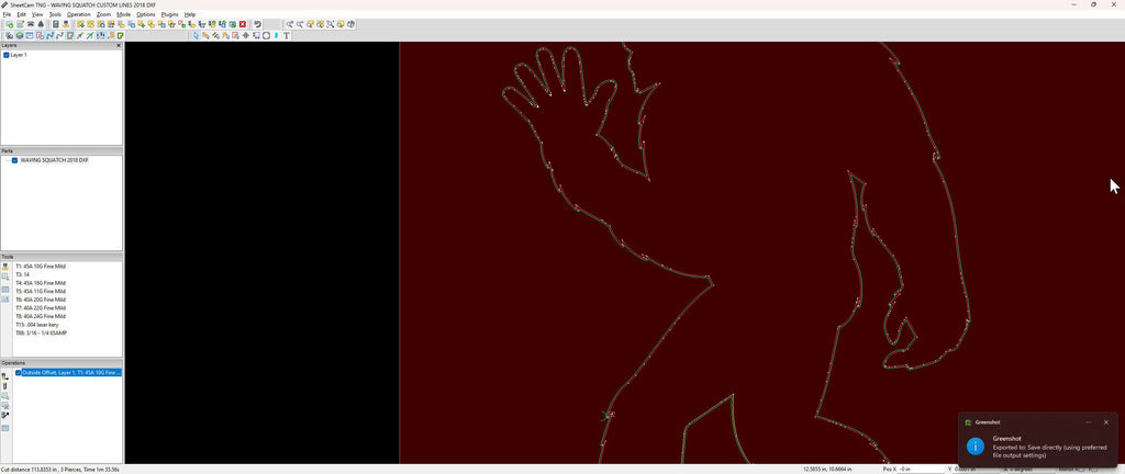 Waving Sasquatch Name Sign vector paths in design software (photo 7)
