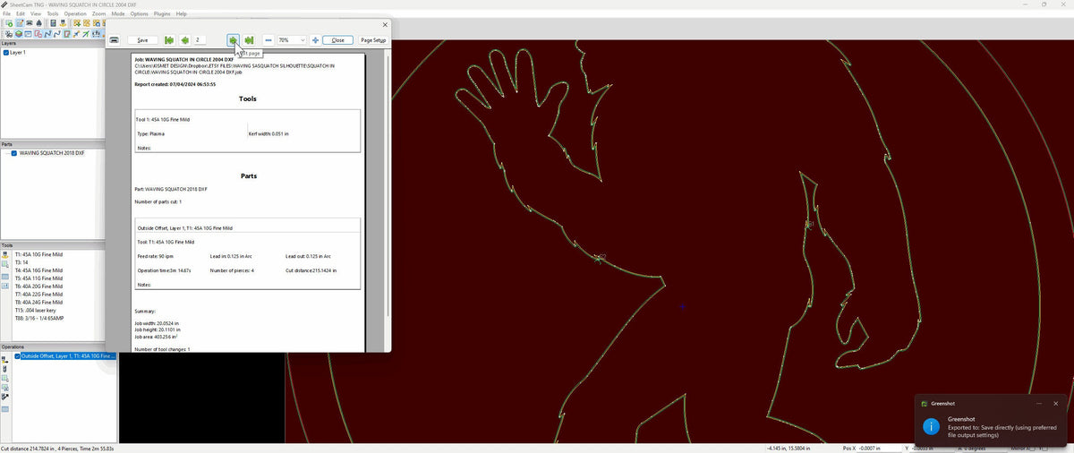 Waving Sasquatch Circle Sign vector paths in design software (photo 7)