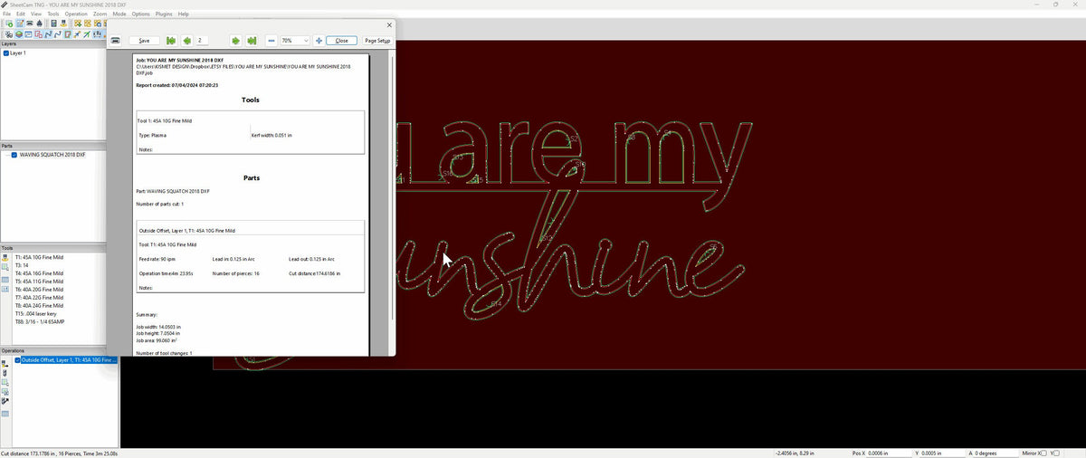 You Are My Sunshine Nursery Sign vector paths in design software (photo 4)