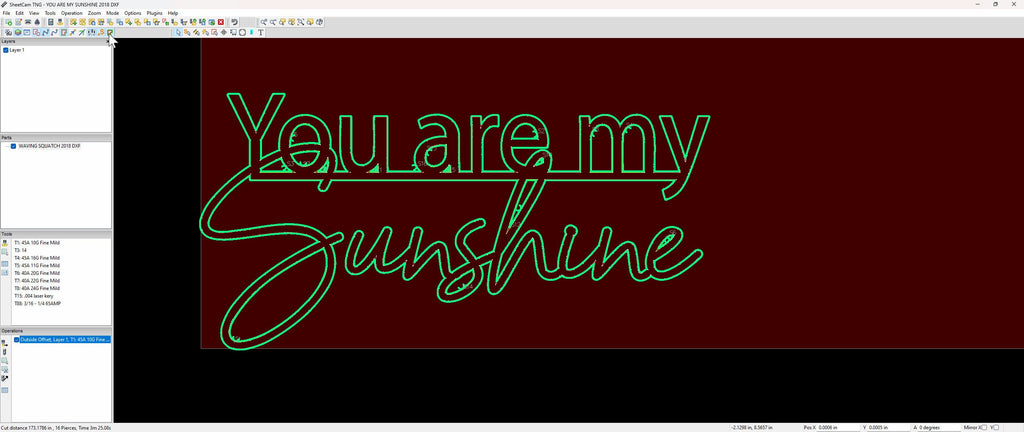 You Are My Sunshine Nursery Sign vector paths in design software (photo 5)