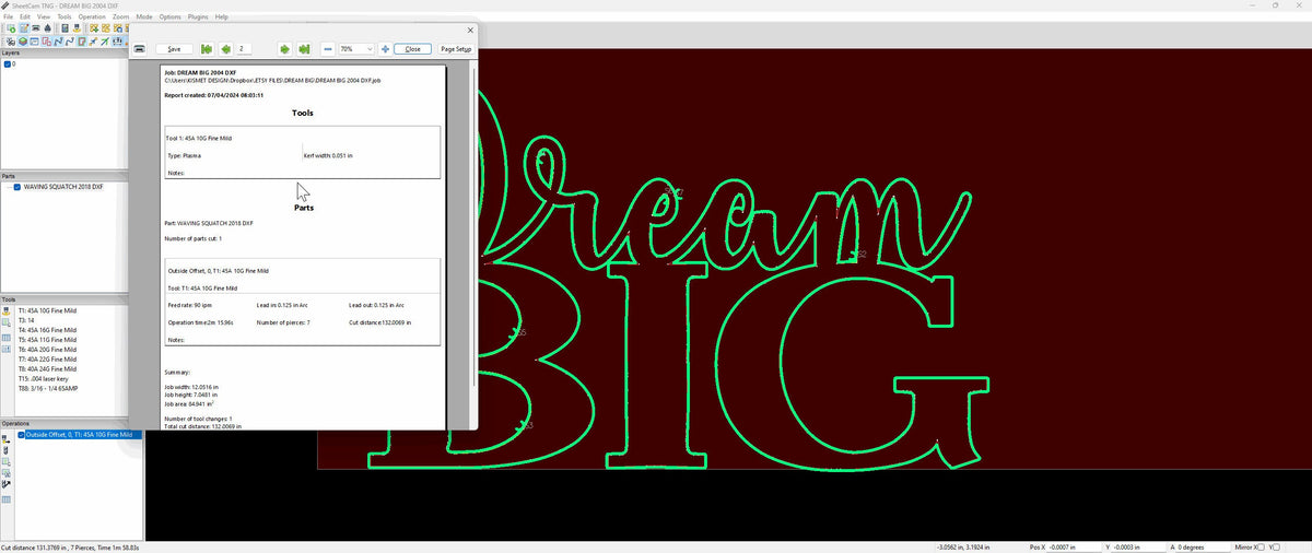 Dream Big Lettering Sign vector paths in design software (photo 6)