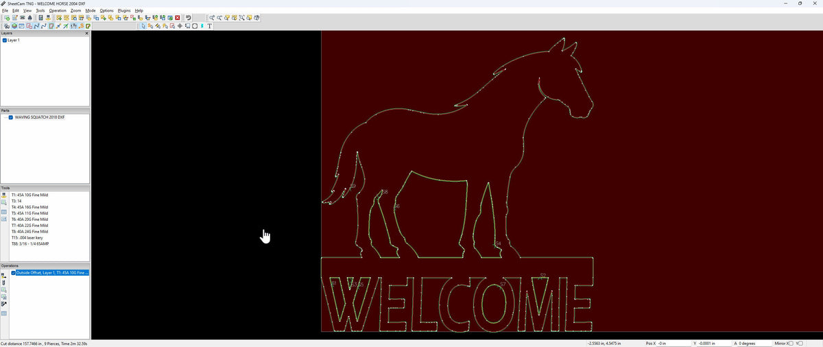 Horse Welcome Sign vector paths in design software (photo 4)