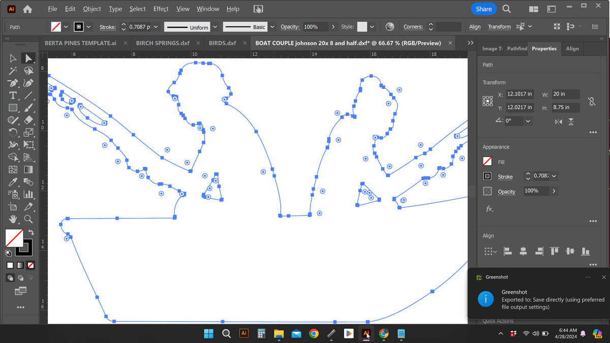 Fishing Sign vector paths in design software (photo 6)
