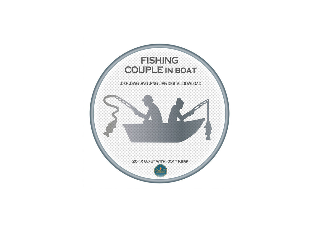 Fishing Sign DXF/SVG design preview with file details