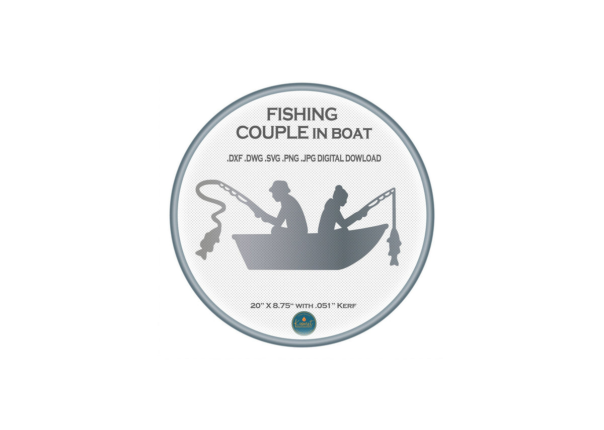 Fishing Sign DXF/SVG design preview with file details