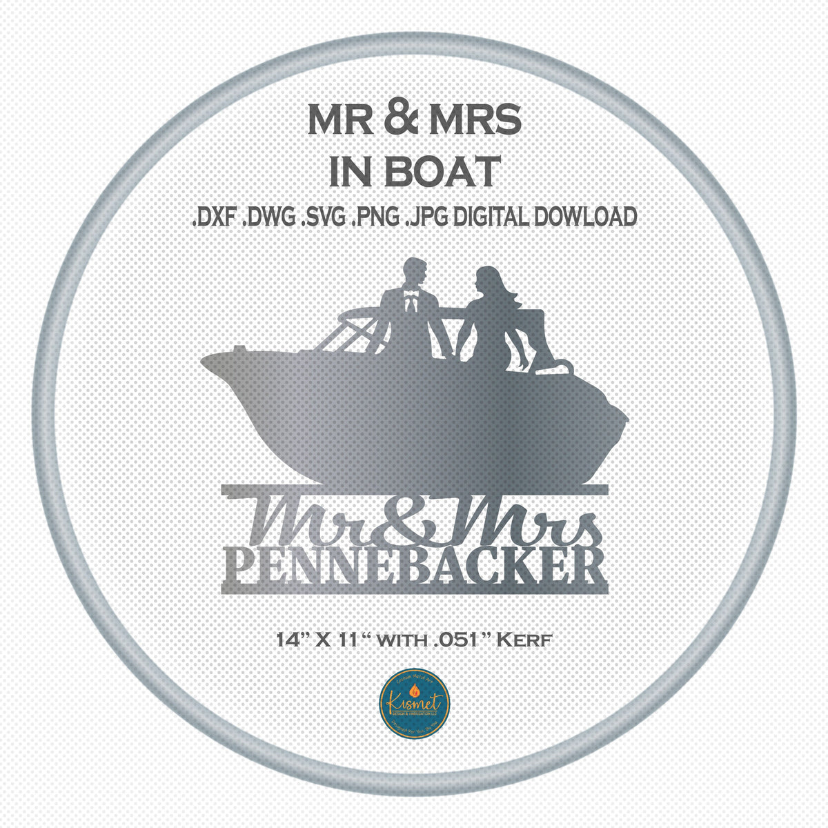 Mr and Mrs Wedding Sign DXF/SVG design preview with file details (photo 6)