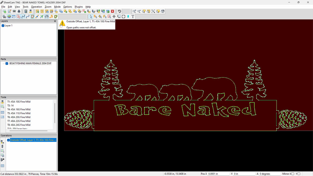 Bear Towel Bar vector paths in design software (photo 4)