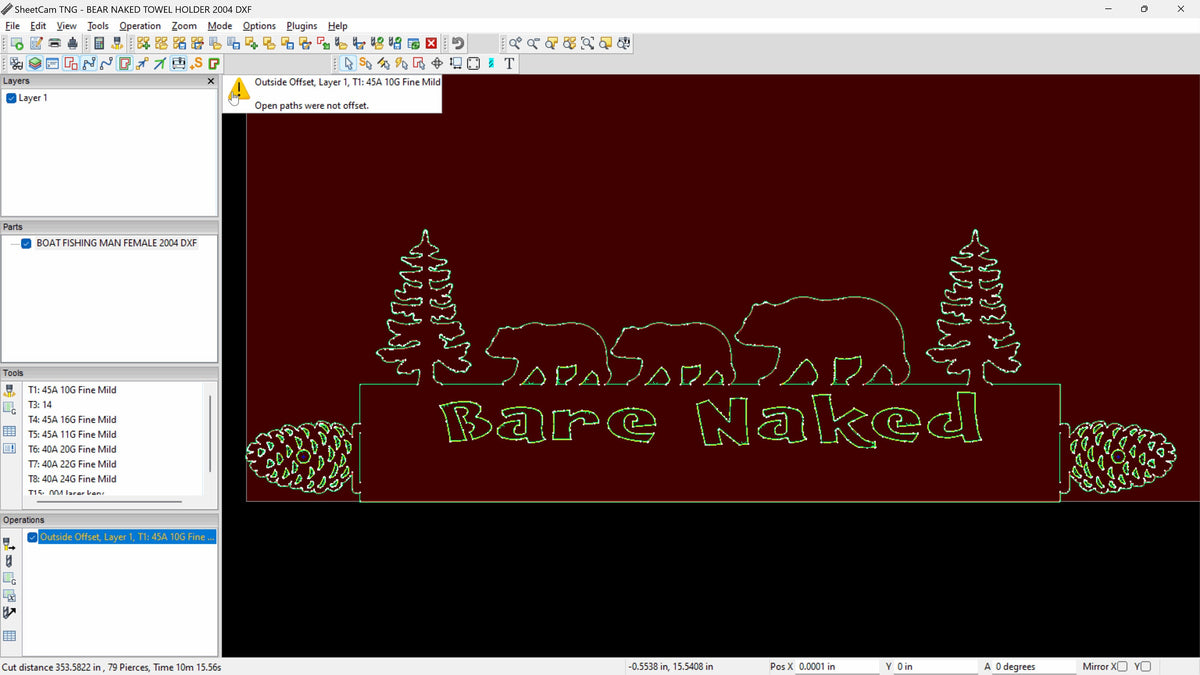 Bear Towel Bar vector paths in design software (photo 4)