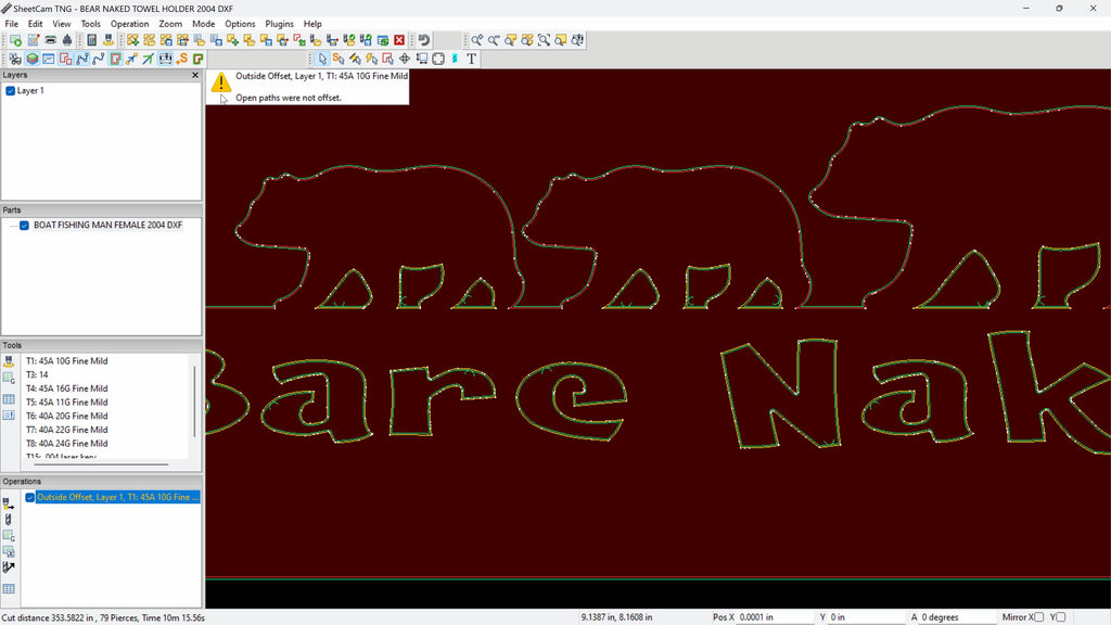Bear Towel Bar vector paths in design software (photo 7)