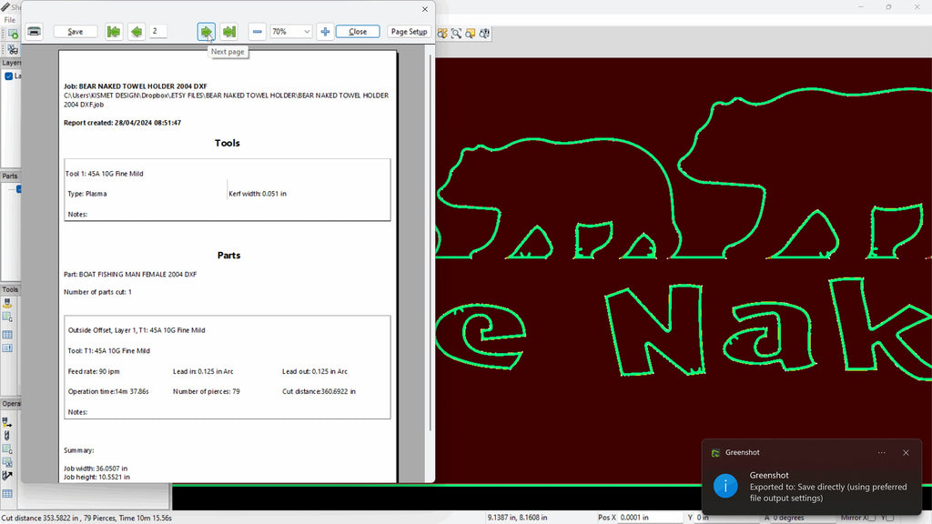 Bear Towel Bar vector paths in design software (photo 8)