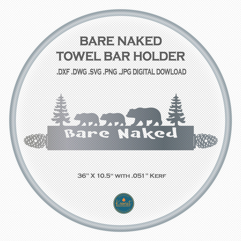 Bear Towel Bar DXF/SVG design preview with file details (photo 3)