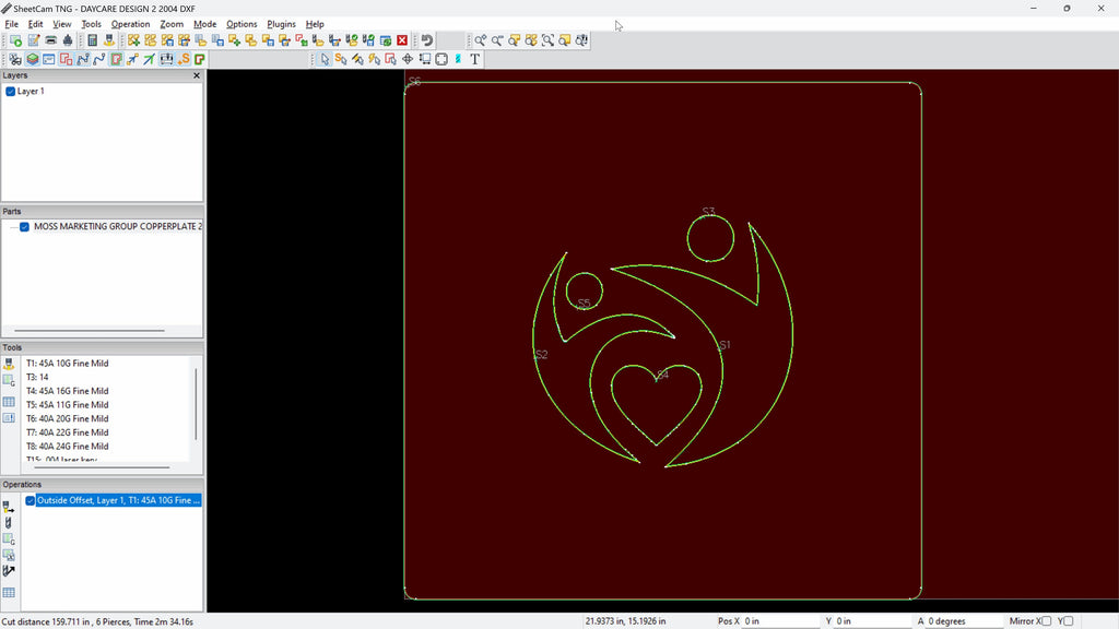 Custom Daycare Sign with Heart Emblem vector paths in design software (photo 7)