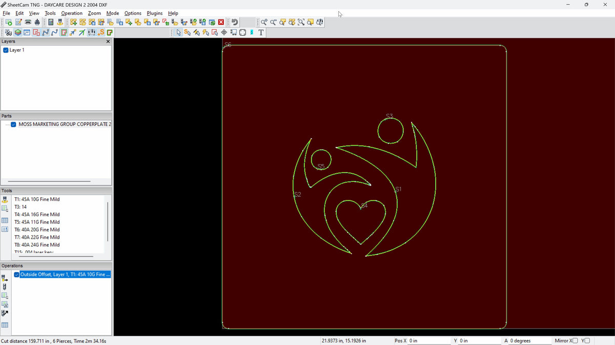 Custom Daycare Sign with Heart Emblem vector paths in design software (photo 7)