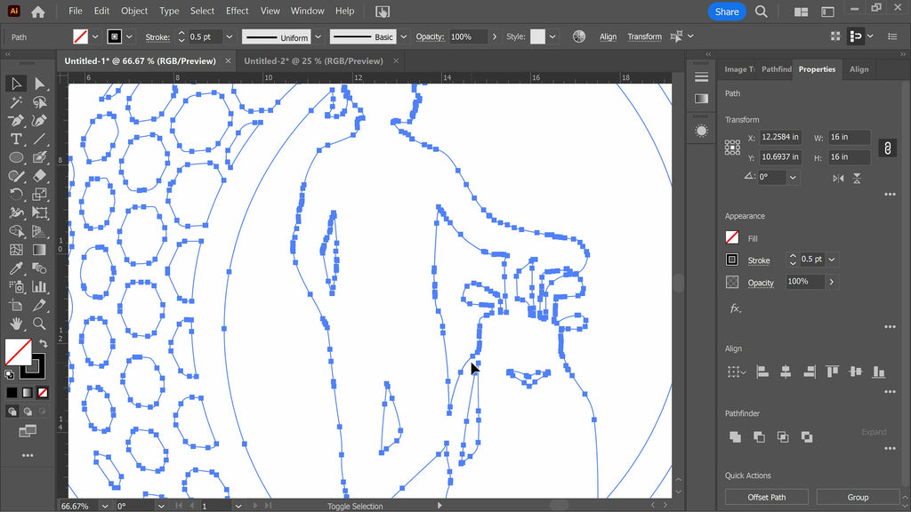 Girl Golfer Sign vector paths in design software (photo 8)