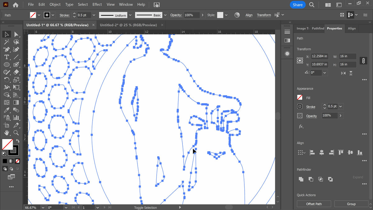 Girl Golfer Sign vector paths in design software (photo 8)