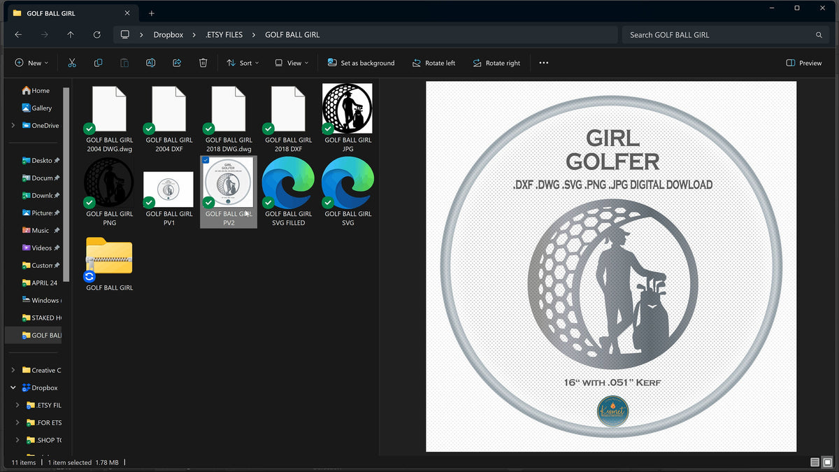 Girl Golfer Sign vector paths in design software