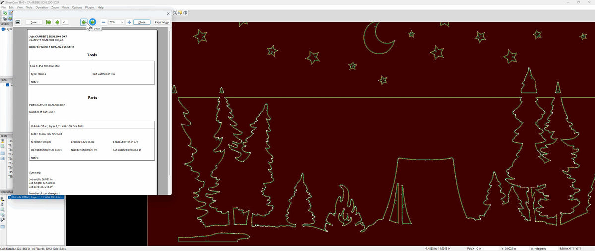 Personalized Camping Name Sign vector paths in design software (photo 8)