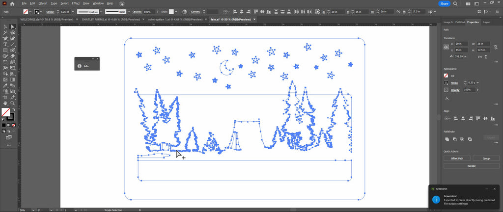 Personalized Camping Name Sign vector paths in design software (photo 5)
