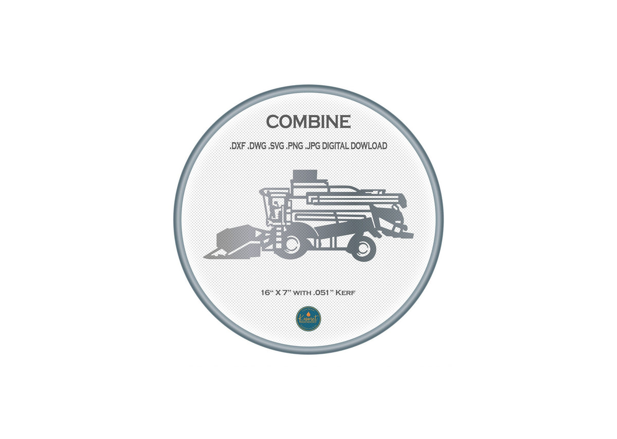 Combine and Tractor Sign DXF/SVG design preview with file details