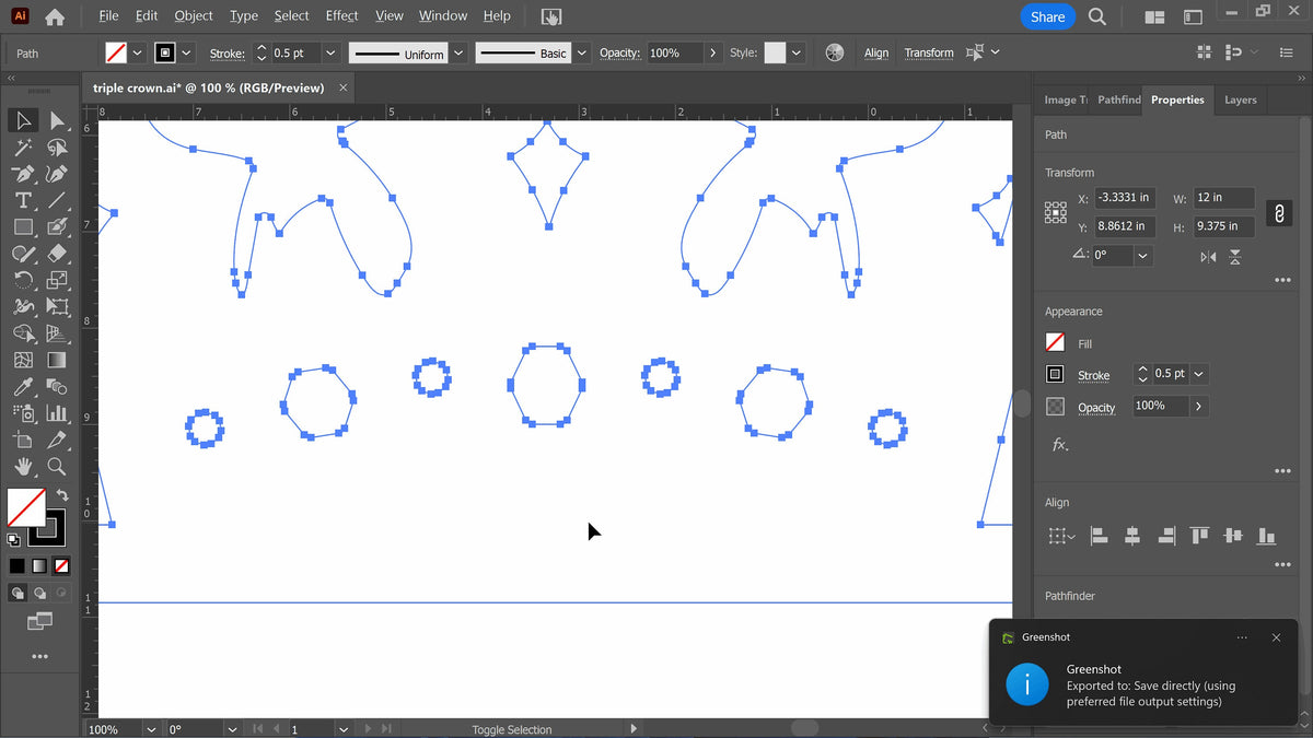 Princess Crown Name Sign vector paths in design software (photo 8)