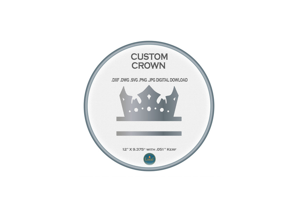 Princess Crown Name Sign DXF/SVG design preview with file details