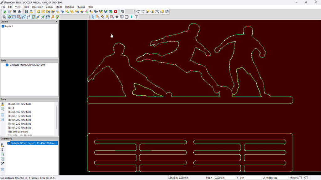 Soccer Medal Hanger vector paths in design software (photo 4)
