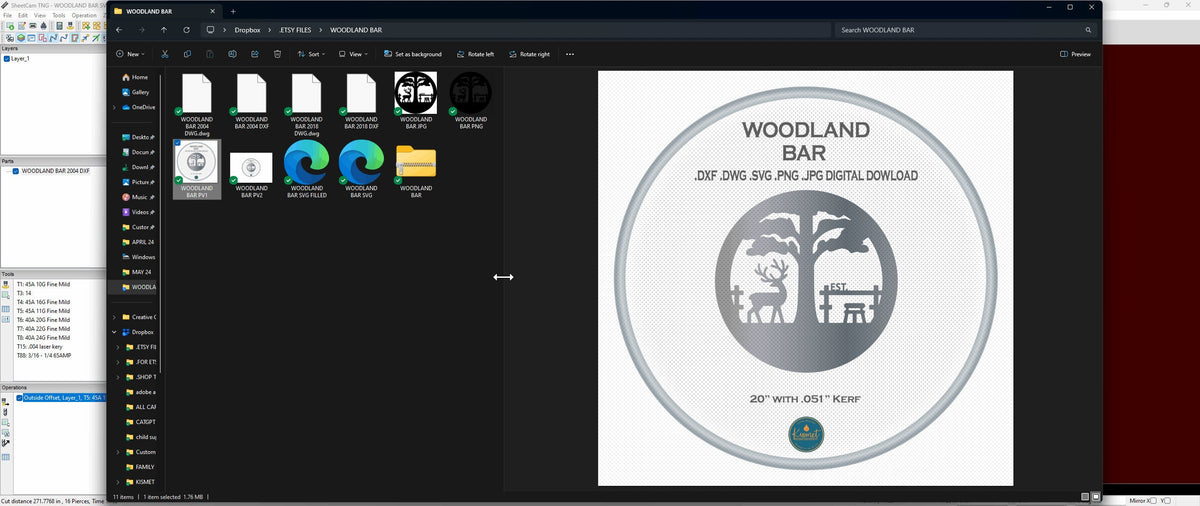Personalized Deer Tavern Round Bar Sign vector paths in design software