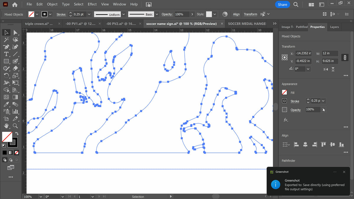 Football Name Sign vector paths in design software (photo 5)