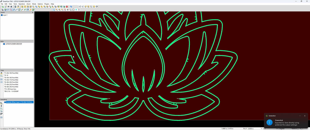 Lotus Flower vector paths in design software (photo 4)