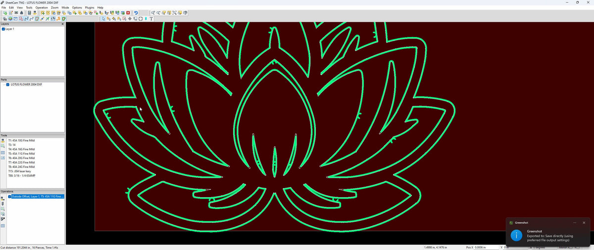 Lotus Flower vector paths in design software (photo 4)