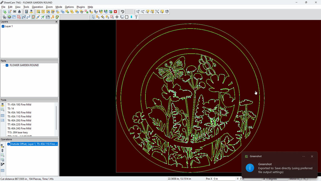 Wildflower Circle Sign, Blank Ring vector paths in design software (photo 8)