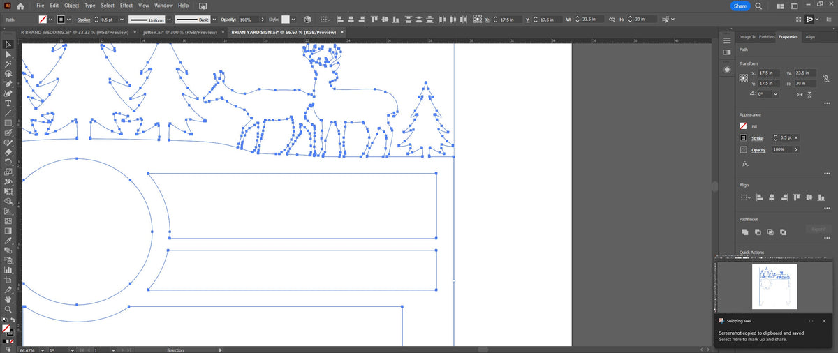 Staked Address Sign vector paths in design software (photo 7)
