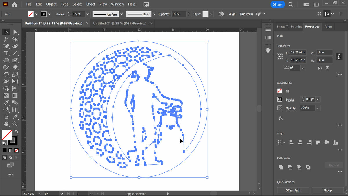 Girl Golfer Sign vector paths in design software (photo 5)