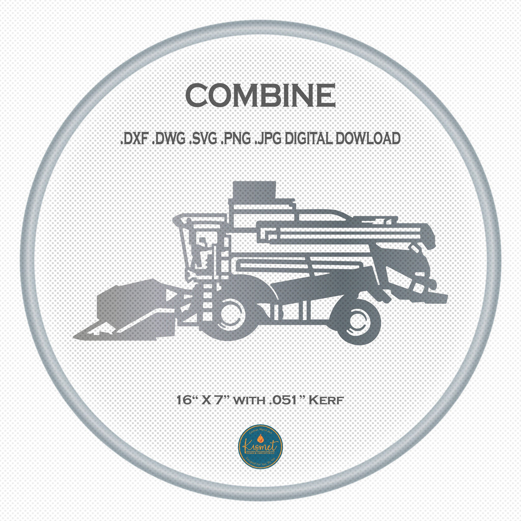 Combine and Tractor Sign DXF/SVG design preview with file details (photo 3)