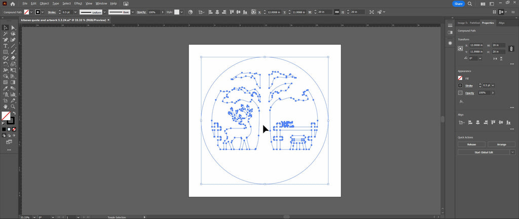 Personalized Deer Tavern Round Bar Sign vector paths in design software (photo 8)