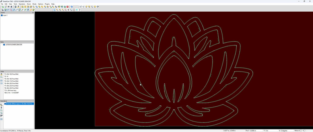 Lotus Flower vector paths in design software (photo 5)