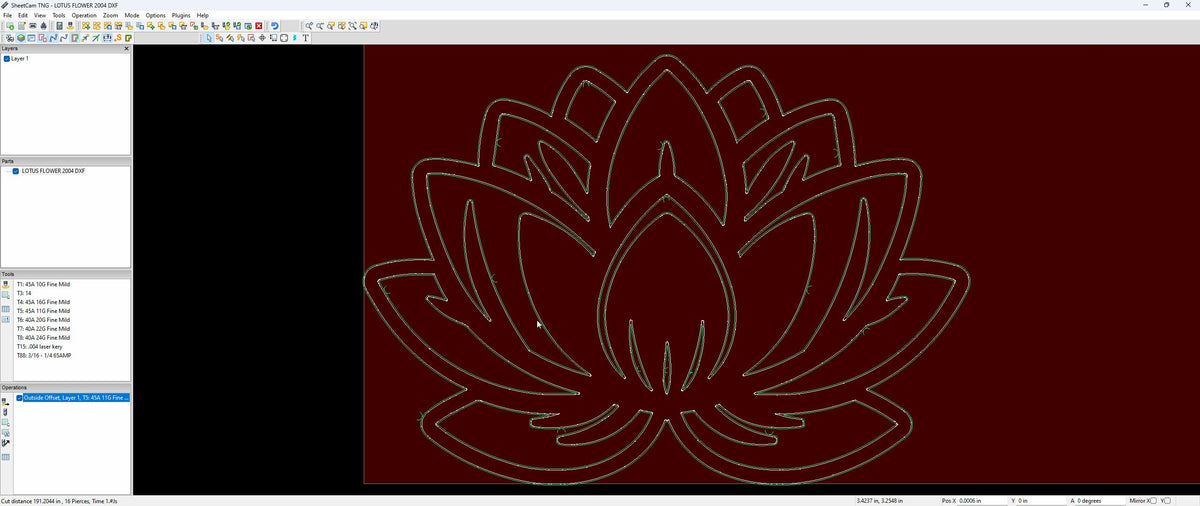 Lotus Flower vector paths in design software (photo 5)