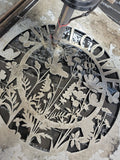 Wildflower Circle Sign, Blank Ring finished metal example