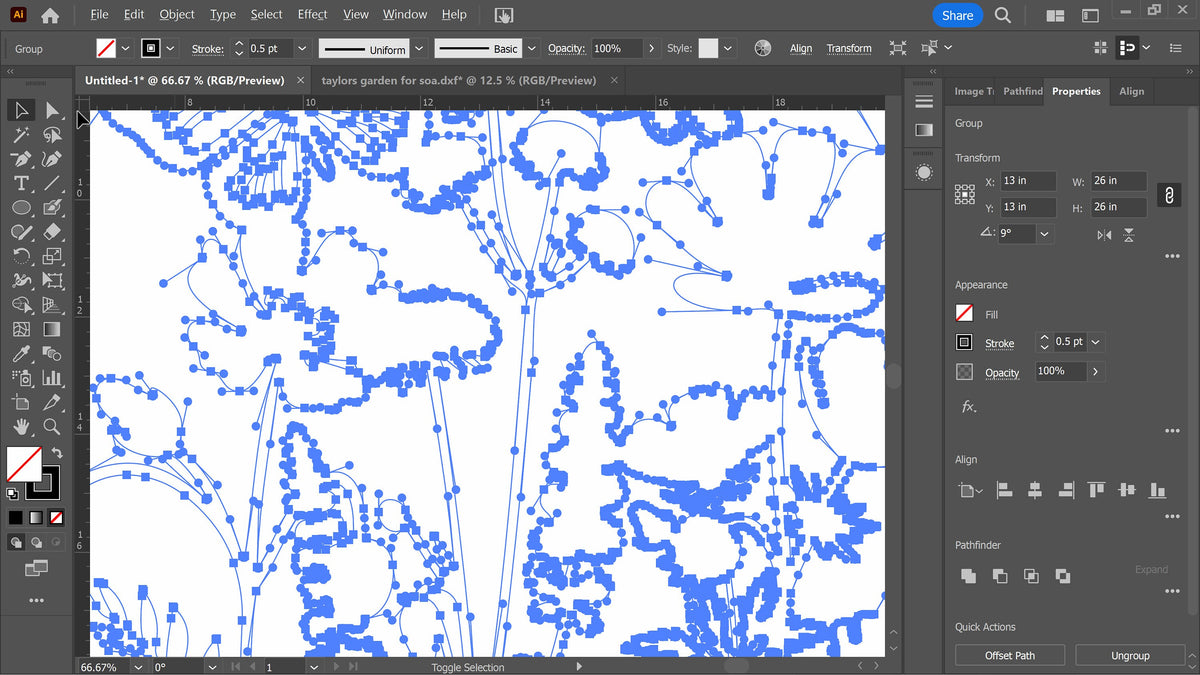 Wildflower Circle Sign, Blank Ring vector paths in design software (photo 6)