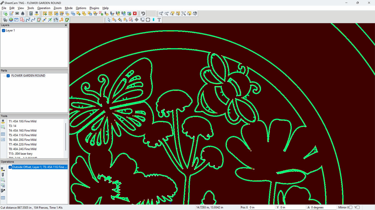 Wildflower Circle Sign, Blank Ring vector paths in design software (photo 7)