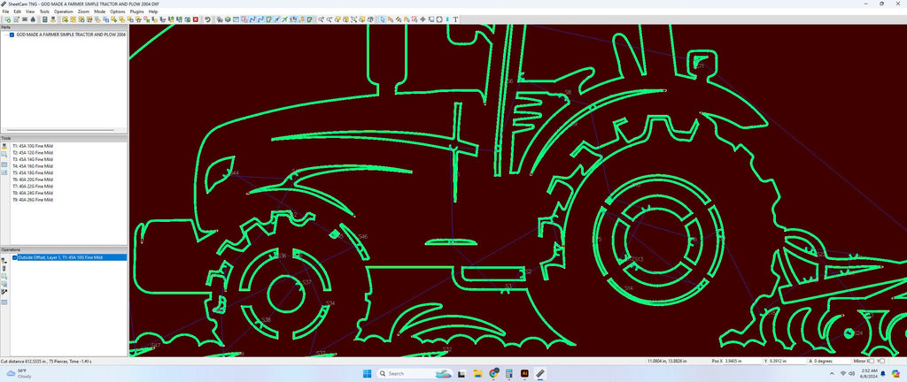 So God Made a Farmer Tractor Sign vector paths in design software (photo 5)