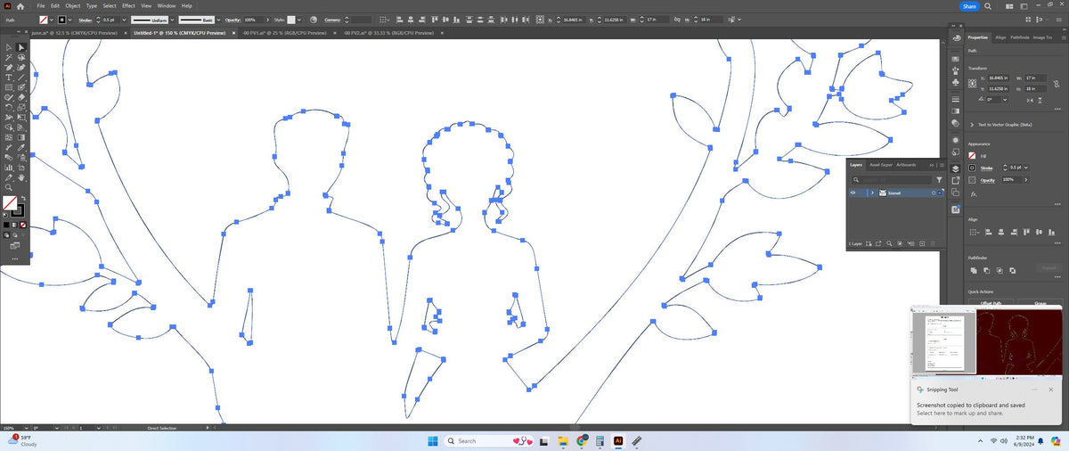 Wedding Couple Tree Sign vector paths in design software (photo 8)