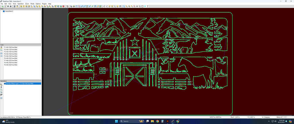 Horse Farm Sign vector paths in design software (photo 5)