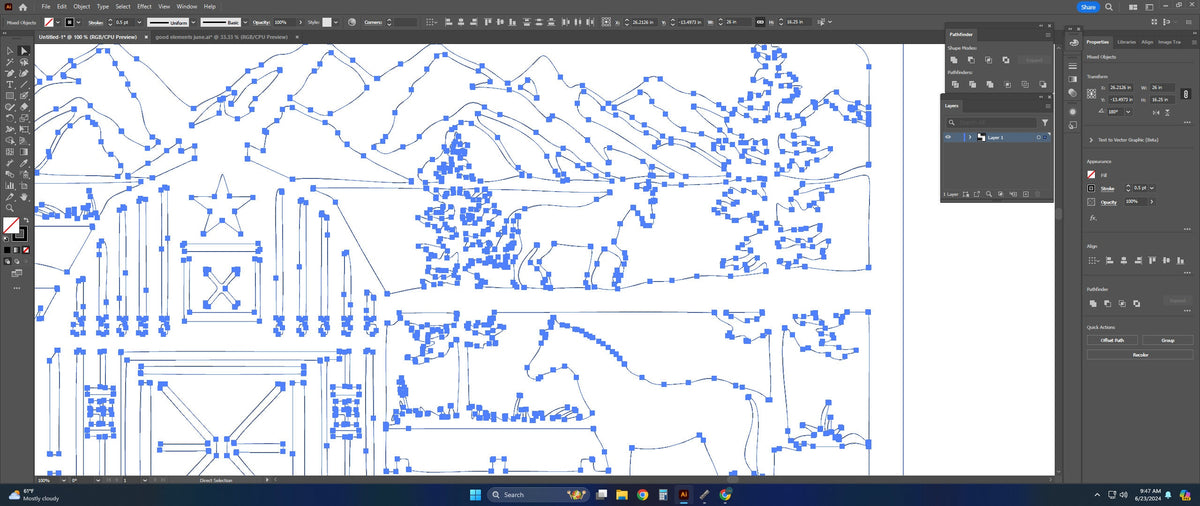 Horse Farm Sign vector paths in design software (photo 7)