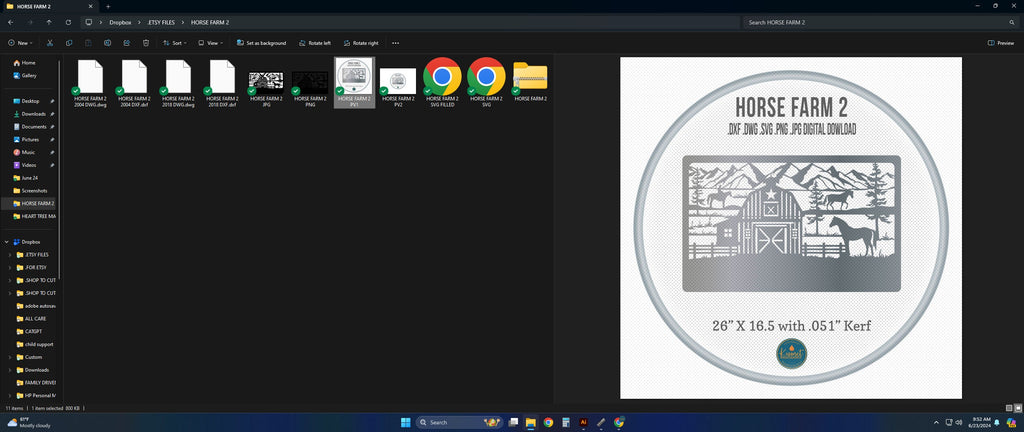 Horse Farm Sign vector paths in design software